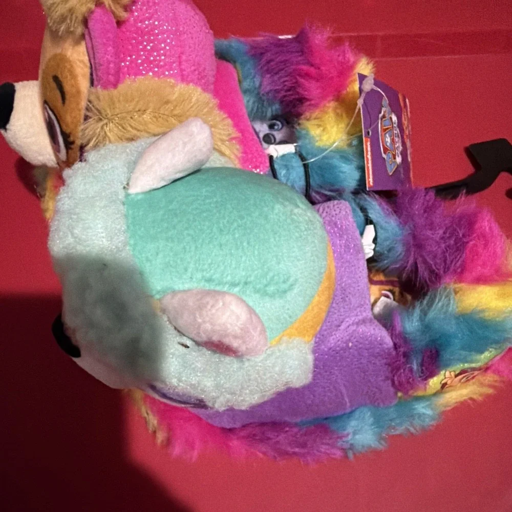 Paw Patrol Slippers Toddler Girls 5/6 Everest Sky House Shoes Kids Fuzzy